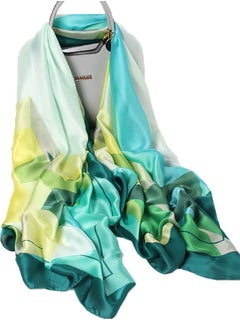 Scarves, Women's Silk Scarves Long Silk Scarves Geometric Patterns Sun Protection Shawls, Wraps Lightweight Scarves Fashion Scarves for All Seasons