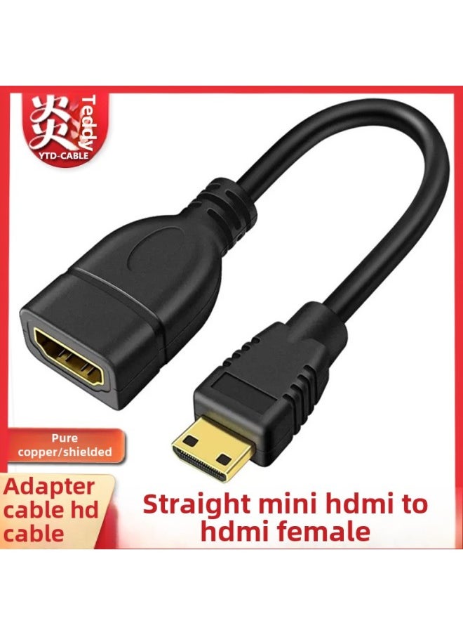 ماركة غير محددة محول ميني HDMI من كابل HDMI صغير إلى كابل HDMI أنثى متصل بشاشة العرض - اللون: رأس مستقيم/HD Mini إلى كابل HDMI أنثى - طول الخط: 15 سم  - Image 1