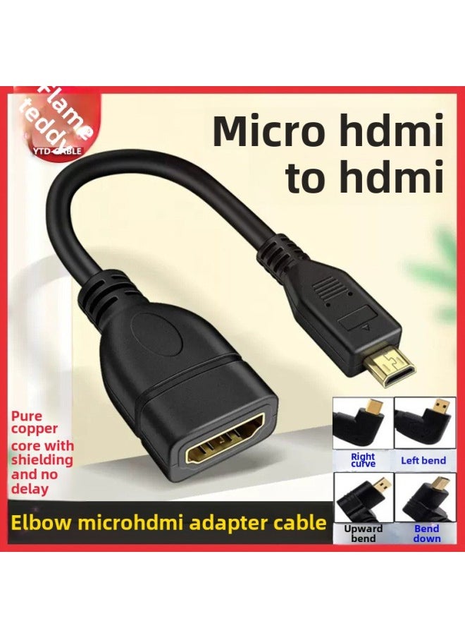 ماركة غير محددة محول ميني HDMI من كابل HDMI صغير إلى كابل HDMI أنثى متصل بشاشة العرض - اللون: رأس مستقيم/HD Mini إلى كابل HDMI أنثى - طول الخط: 15 سم  - Image 3