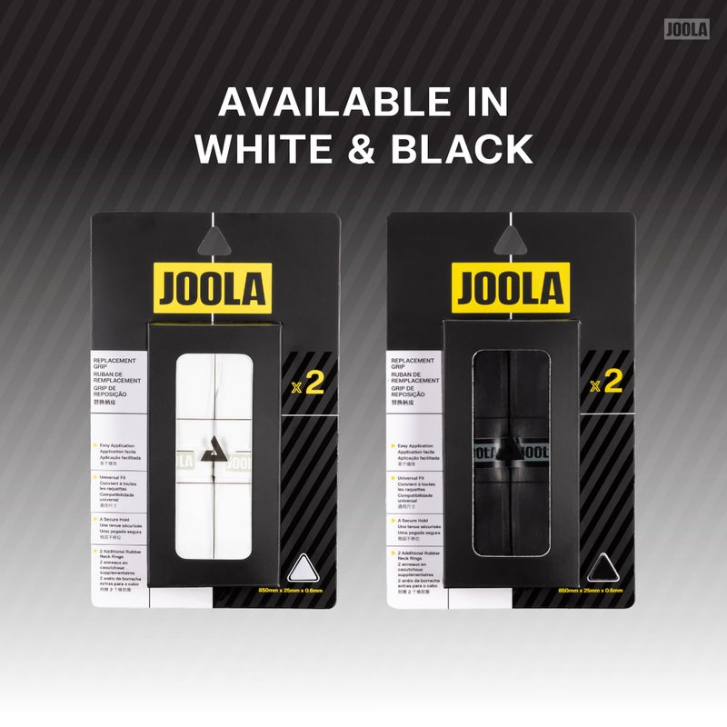 JOOLA شريط استبدال مقبض مضرب البيكلبول من JOOLA - لف لمضرب البيكلبول - قبضة Feel-Tec النقية - سطح مقاوم للرطوبة وراحة - لف المقبض للاستخدام مع القبضة العلوية - أسود، أبيض، أو رمادي - Image 2