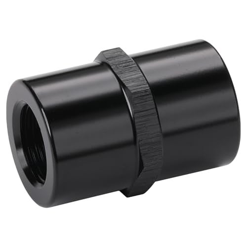 Podavelle 1/8 NPT Female to 1/8 NPT Female Coupler Fitting Adapter Straight Aluminum Black - Image 4