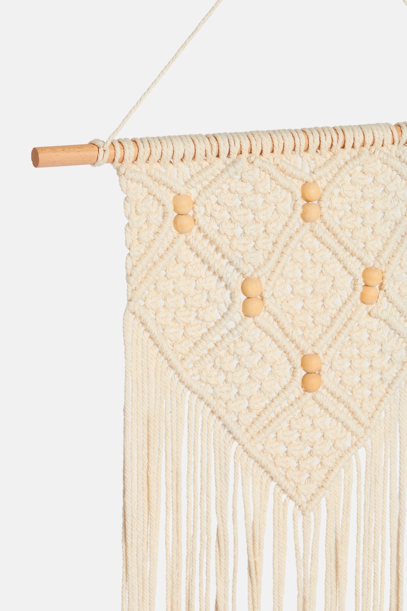 Muy Mucho Wall Hanging Macrame, White  - Image 3