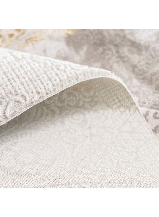 DANUBE HOME Galeria Lux Classic Rug | Washable Modern Classic Style | Polypropylene+Polyester Area Rug Floor Covering | Indoor Carpet For Living Room Dining Bedroom 160x230cm-Beige White-231300472305 - Image 2