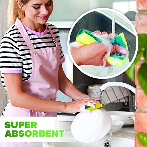 SCRUBIT (6 Pack) Heavy Duty Scrub Sponges by SCRUBIT – Kitchen Dish, Sink and Bathroom Cleaning Scrubber Sponge - with Non-Smell Scouring Pad - Image 5