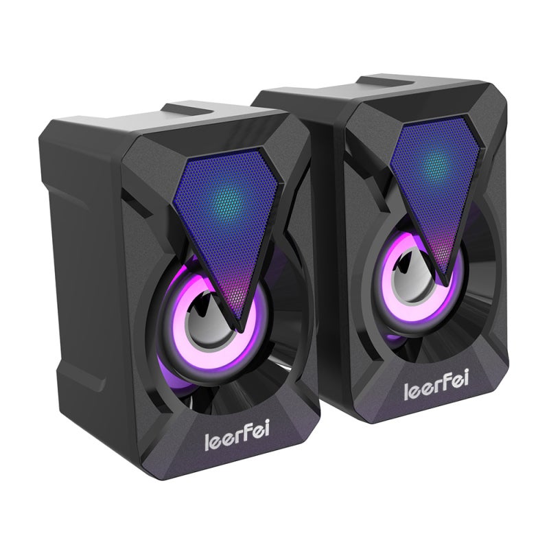 Gaming Speakers: Black, Double Sound Channel Design, Enhanced Spatial Audio - Bass Amplifier Technology, 3W Balanced Speakers for Immersive Gaming Desktop Audio - Image 2