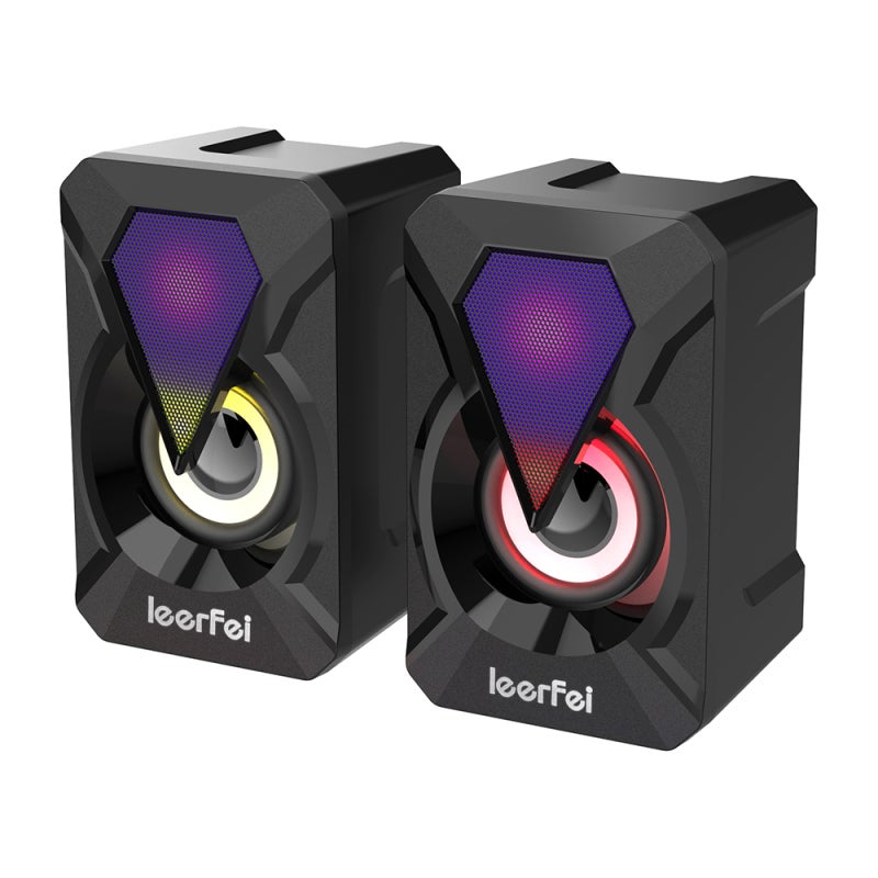 Gaming Speakers: Black, Double Sound Channel Design, Enhanced Spatial Audio - Bass Amplifier Technology, 3W Balanced Speakers for Immersive Gaming Desktop Audio - Image 4