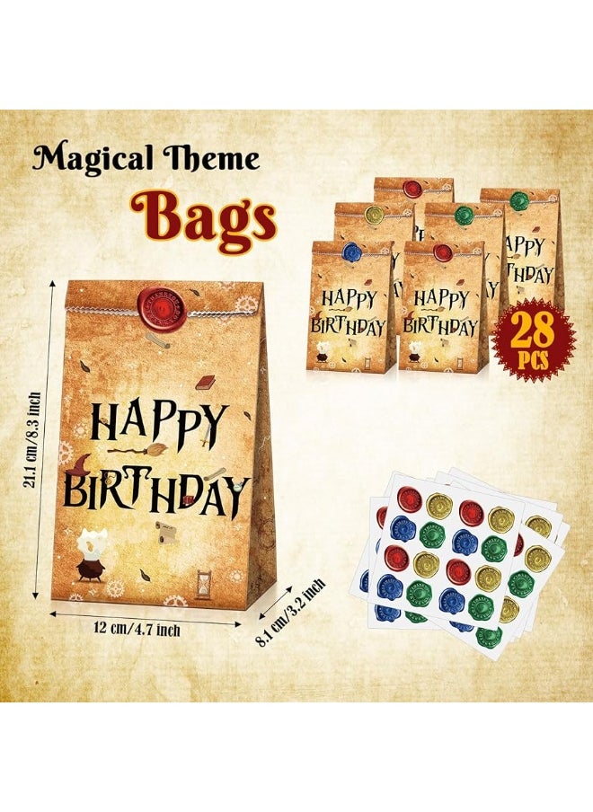Containlol - Containlol 28 Pcs Wizard Party Favor Bags Magical Party Treat Bags Magical Wizard School Favors Bags Magical Wizard Birthday Party Supplies for Kids Boy Girl Birthday Party Decor - Image 1