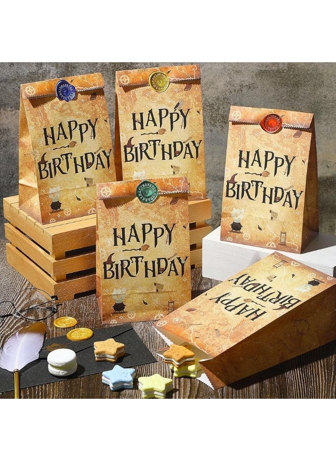 Containlol - Containlol 28 Pcs Wizard Party Favor Bags Magical Party Treat Bags Magical Wizard School Favors Bags Magical Wizard Birthday Party Supplies for Kids Boy Girl Birthday Party Decor - Image 1