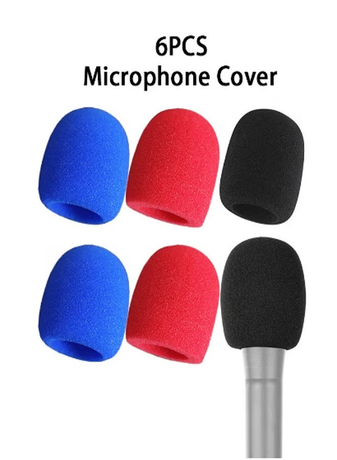 6 Pcs Foam Microphone Cover, Thick Color Microphone Windscreen, Reusable Portable Stage Microphone Cover - Image 1