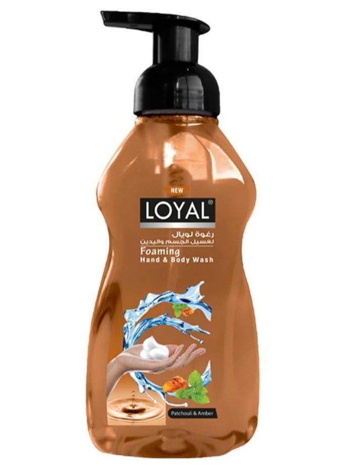 لويال غسول رغوي لليدين والجسم من لويال، 500 مل، الباتشولي والعنبر