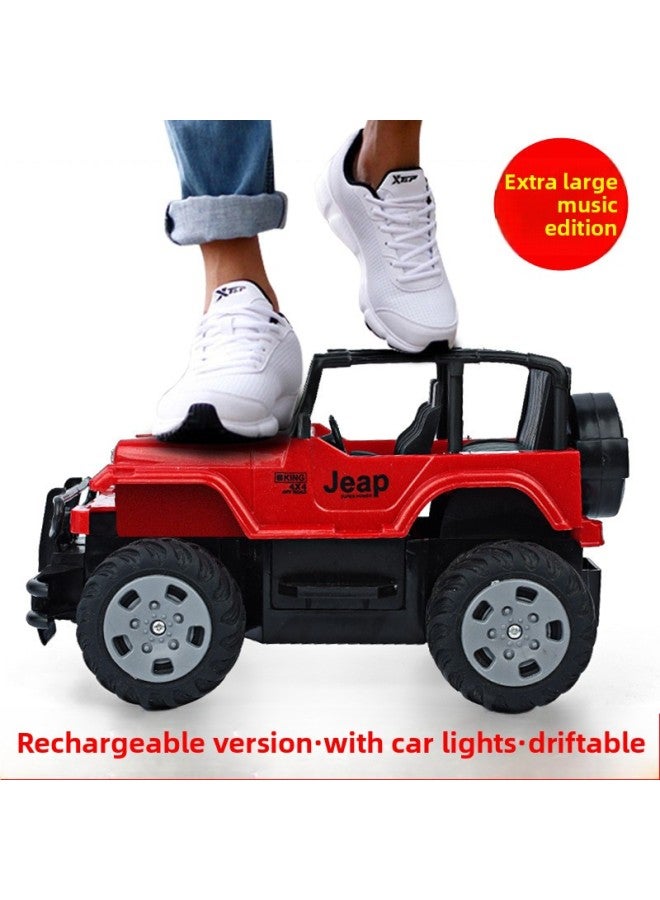 Cartoon Remote Control Car Remote Control Off-road Vehicle Charging High-speed Spider US Team Remote Control Car Remote Control Toy Car-Color:Blue Small Off-road Vehicle [plastic Model + Car Light] Rechargeable Version (color Box)  - Image 3