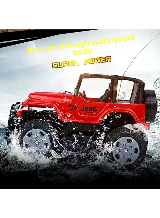 Cartoon Remote Control Car Remote Control Off-road Vehicle Charging High-speed Spider US Team Remote Control Car Remote Control Toy Car-Color:Blue Small Off-road Vehicle [plastic Model + Car Light] Rechargeable Version (color Box)  - Image 5
