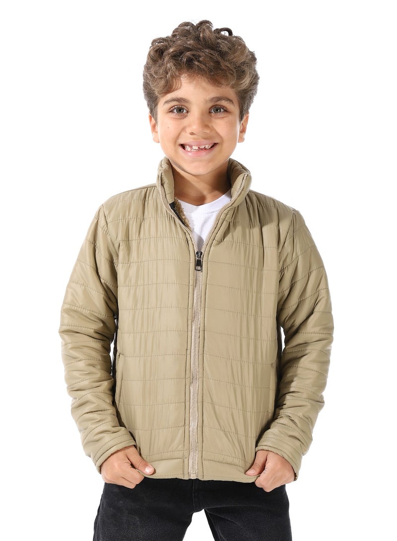 Andora Boy's Waterproof Padded Jacket With Fur - Image 1