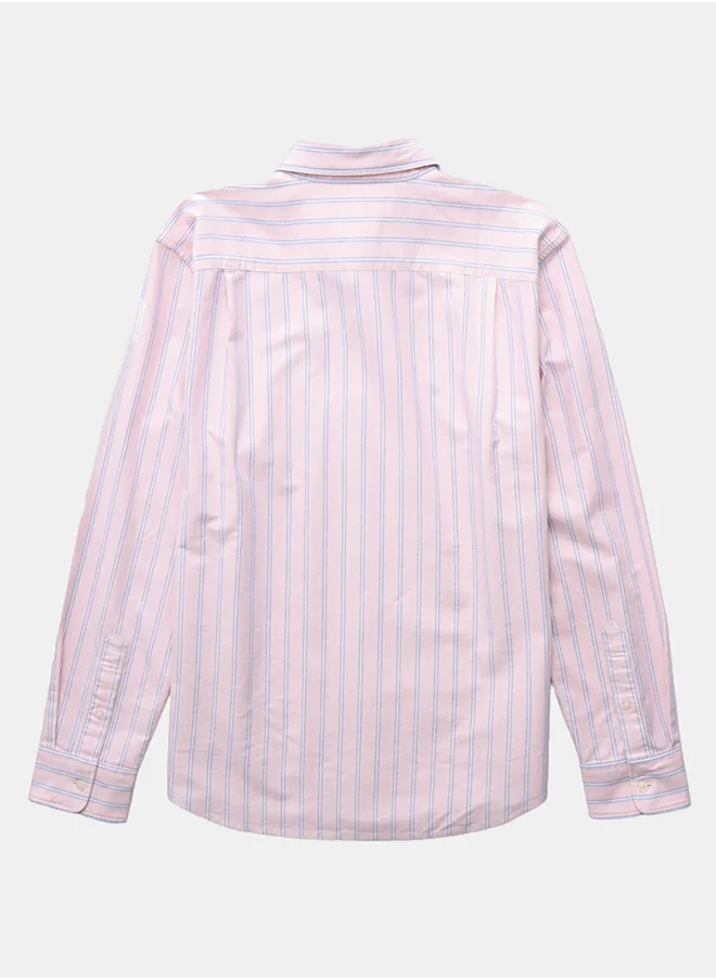 American Eagle AE Everyday Striped Oxford Button-Up Shirt