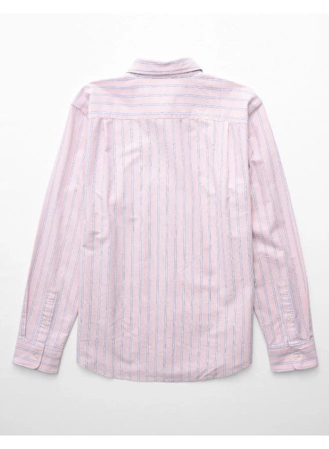 امريكان ايجل AE Everyday Striped Oxford Button-Up Shirt
