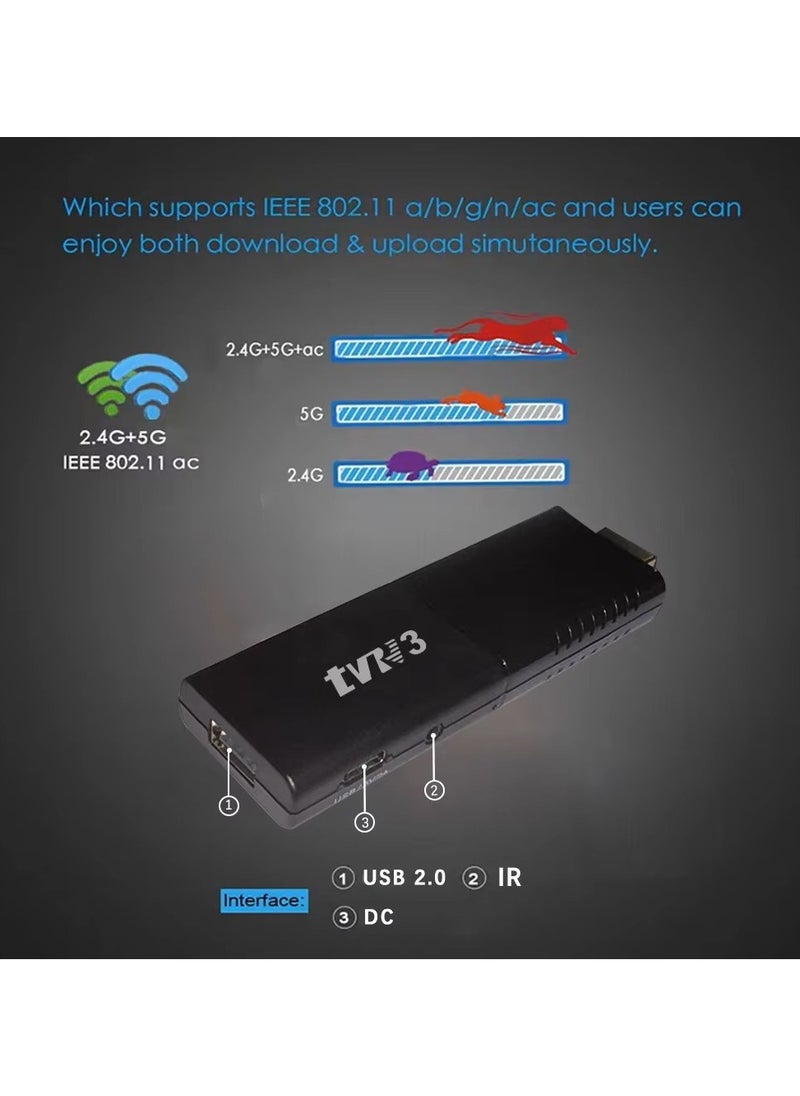 R3 - Android 14.0 Smart TV Stick, 4K UHD Streaming Device, 2.4G/5G WiFi, Quad-Core Processor, Allwinner H313, 2GB RAM, 8GB ROM, Multi-Language Support - Image 1