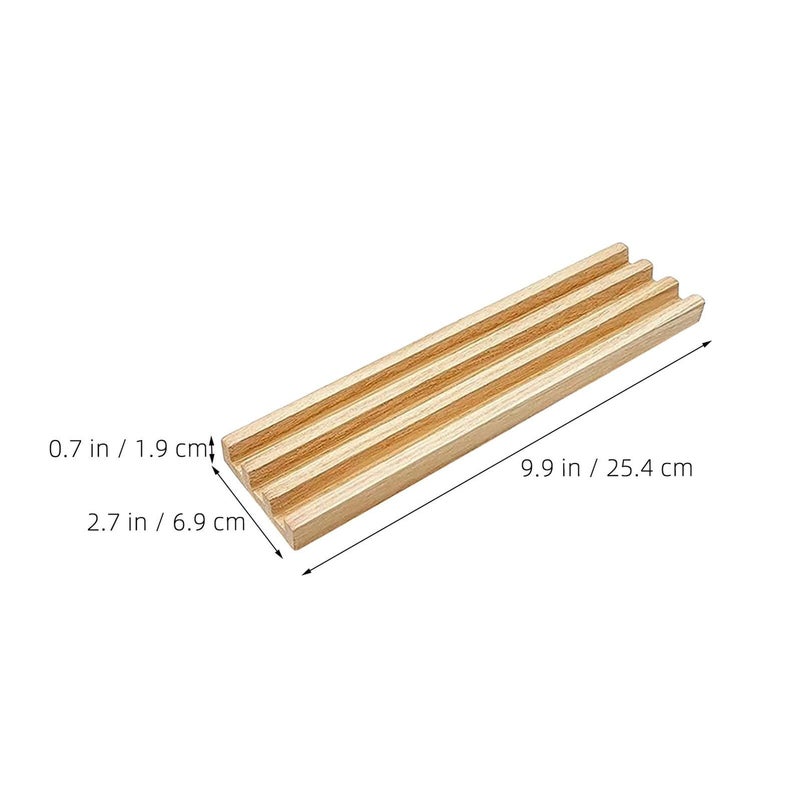 Wooden Domino Rack With Anti Skid Base Organizer For Domino Tiles Mexican Train Tabletop Games - Image 3