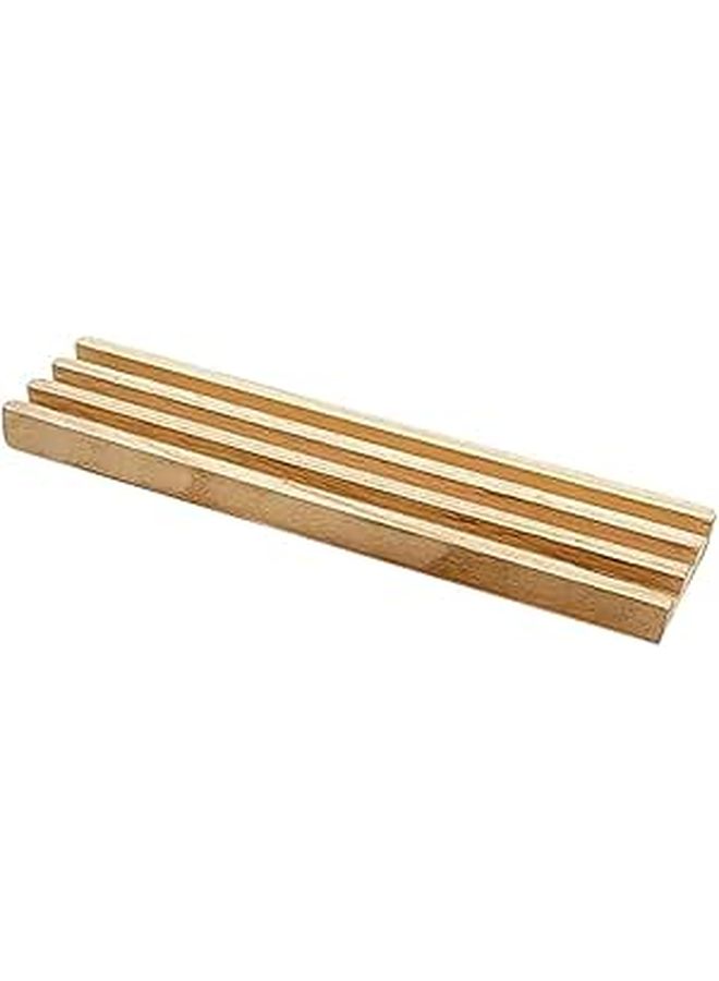 Wooden Domino Rack With Anti Skid Base Organizer For Domino Tiles Mexican Train Tabletop Games - Image 1