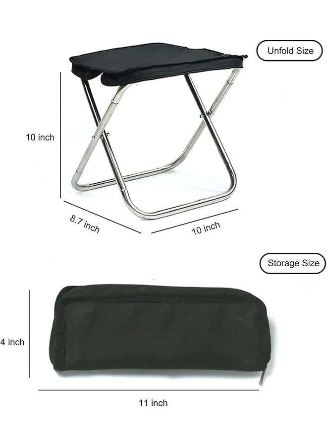 X spring Foldable Camping Stool Lightweight Foldable Stoo For Adults Portable Seating Stool For Outdoor Travel Compact Small Ultralight Folding Backpacking Collapsible Chair In A Bag For Camping - Image 3