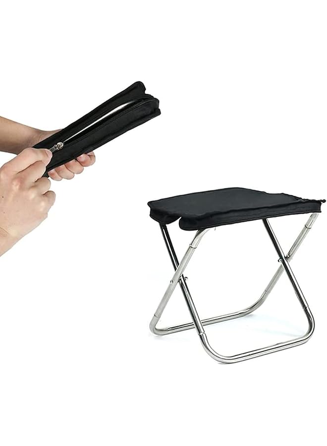 X spring Foldable Camping Stool Lightweight Foldable Stoo For Adults Portable Seating Stool For Outdoor Travel Compact Small Ultralight Folding Backpacking Collapsible Chair In A Bag For Camping - Image 1