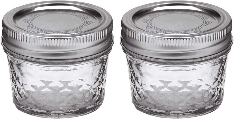 Mason 4oz Quilted Jelly Jars with Lids and Bands, Set of 2