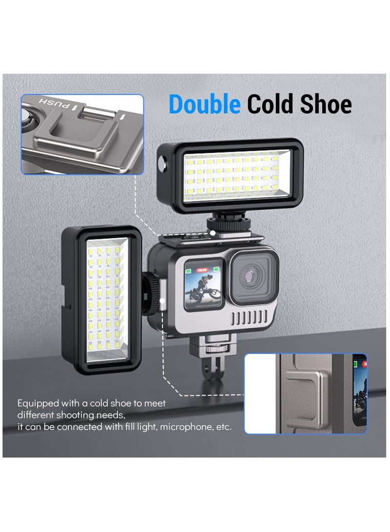 Aluminum Waterproof Housing for GoPro Hero 11/10/9 Black - 131FT Underwater Dive Case with Dual Cold Shoes for Enhanced Protection and Versatility. - Image 3