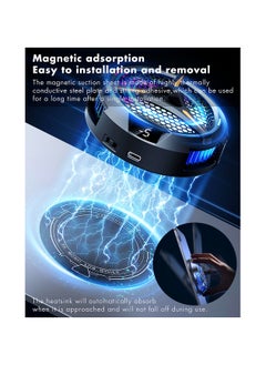 XICEN Magnetic Tablet Cooler for ipad/Surface pro/Samsung Tab,Compatible for Steam Deck,Universal Radiator with Temperature Display for Mobile Gaming,Tiktok Live Streaming  - Image 2