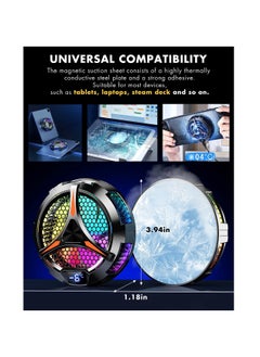 XICEN Magnetic Tablet Cooler for ipad/Surface pro/Samsung Tab,Compatible for Steam Deck,Universal Radiator with Temperature Display for Mobile Gaming,Tiktok Live Streaming  - Image 3