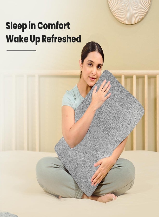CareFoam Memory Foam Cervical Neck Pillow | 2 Years Warranty | Pain Relief Sleep, Improves Posture Spinal Alignment, Neck Pain Relief | 19 x 11 x 3.5 Inch | Black Melange Cover | Pack of 1 - Image 5