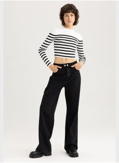 DeFacto Slim Fit Crew Neck Striped Sweater  - Image 4