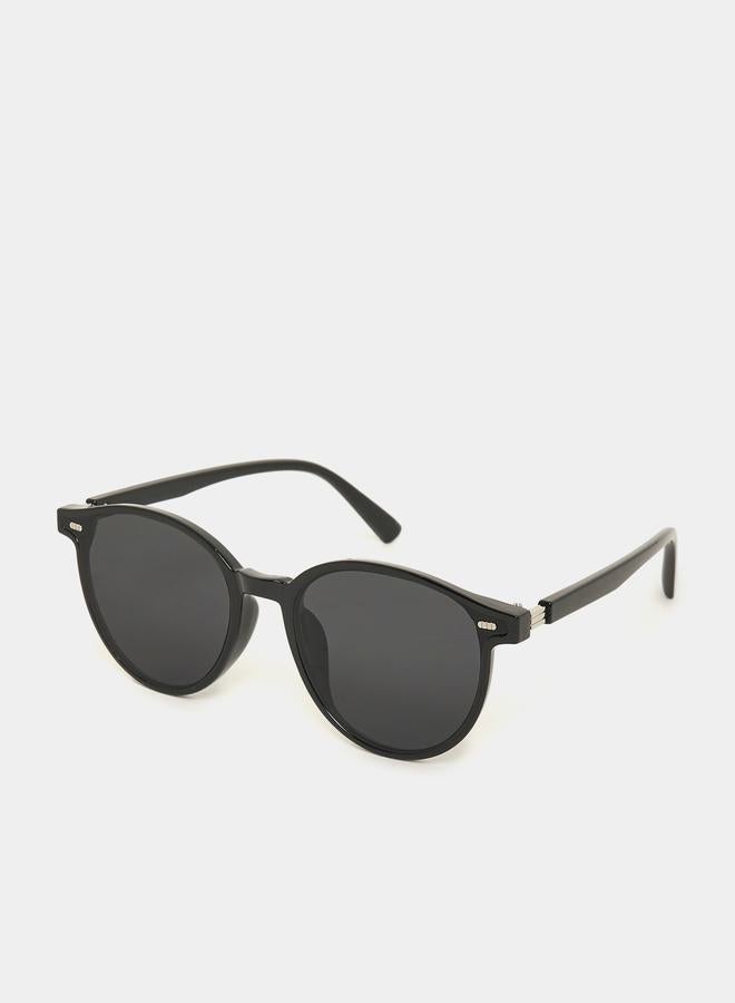 Styli Solid Round Sunglasses - Image 1