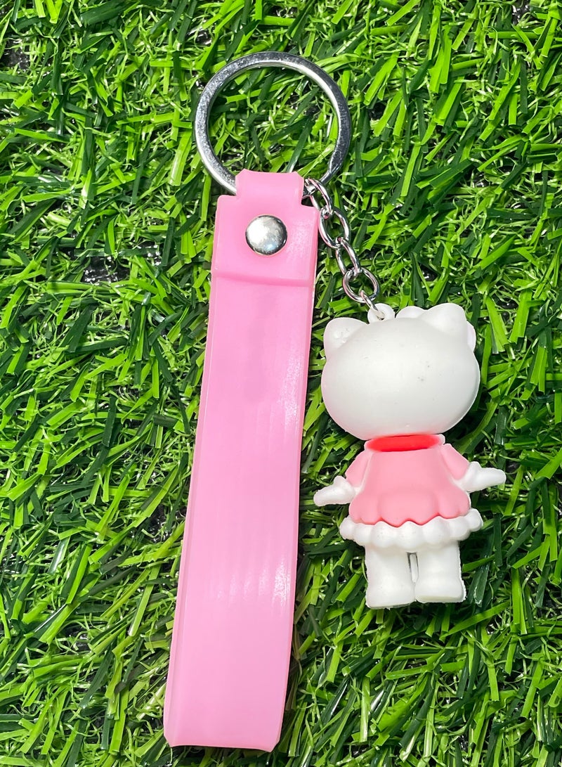 ميدالية مفاتيح كرتونية مميزة اكسسوار أنيق سلسلة مفاتيح بشخصية هيلو كاتي مع شريط يتناسب مع مفاتيح السيارة والمحفظة والحقيبة هدية ابداعية جميلة - Image 4