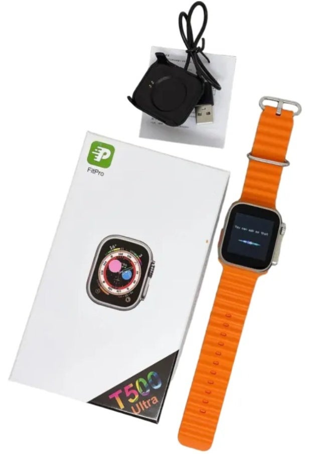 T500 - T500 Ultra Smart Watch With Bluetooth Calling Function Orange - Image 1