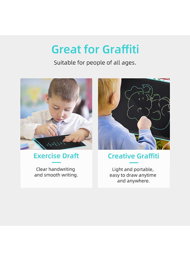 Generic - 12 Inch LCD Writing Tablet Electronic Digital Drawing Board Erasable Writing Pad Color Screen One-Click Erase with Lock Button Gift for Children Adults Home Office School - Image 1