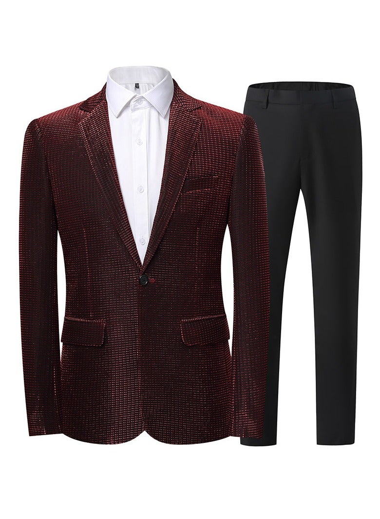KUYING New Slim Fit Suit Two-Piece Set  - Image 1