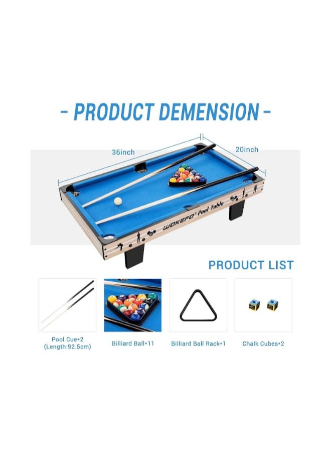 wooden Tabletop Billiards Games Set size(51*32*11)CM (Meduim) Travel-Size Pool Table Portable Family Games, Parties, Road Trips Game Table for Whole Family - Image 2