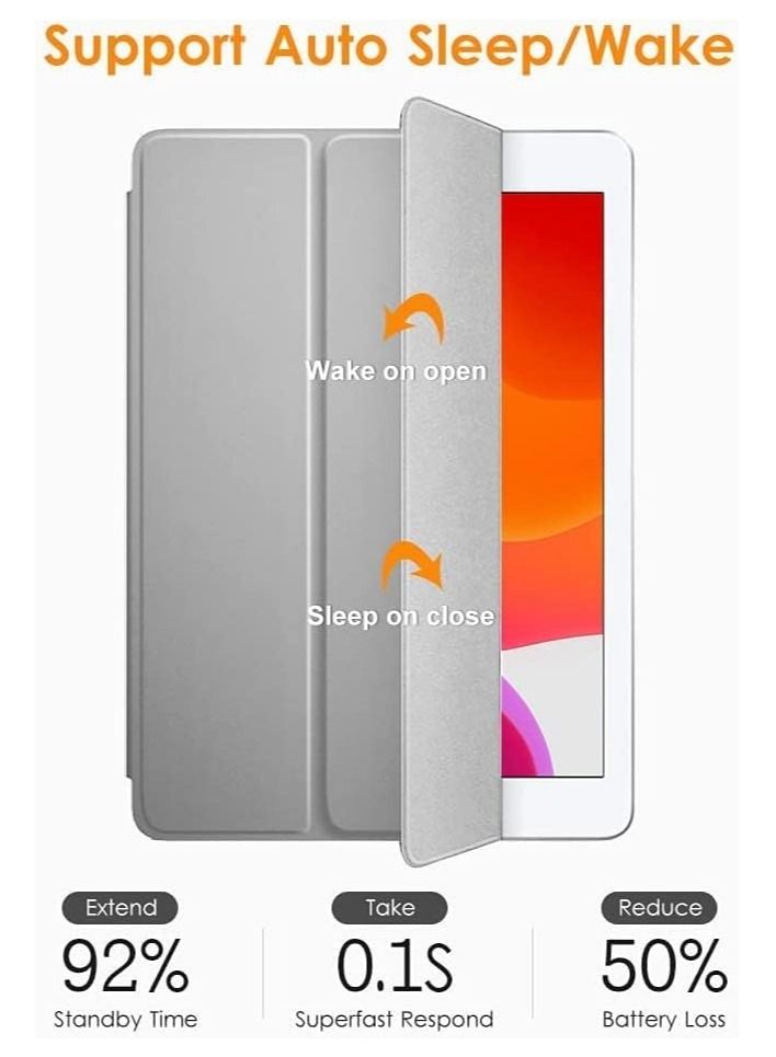 iPad 9th/8th/7th Generation case (2021/2020/2019) iPad 10.2-Inch Case with Pencil Holder [Sleep/Wake] Slim Soft TPU Back Smart Magnetic Stand Protective Cover Cases - Image 4