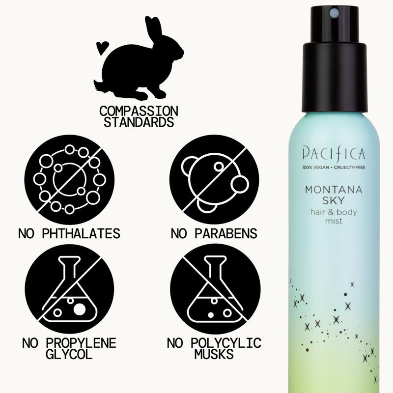 Pacifica Hair Mist Perfume & Full Body Spray for Women - Montana Sky Body Mist Fragrance w/Cedarwood, Elderflower, Black Pepper, Sage & Sandalwood Clean Beauty Alcohol-Free, Vegan & Cruelty-Free 5 oz - Image 2