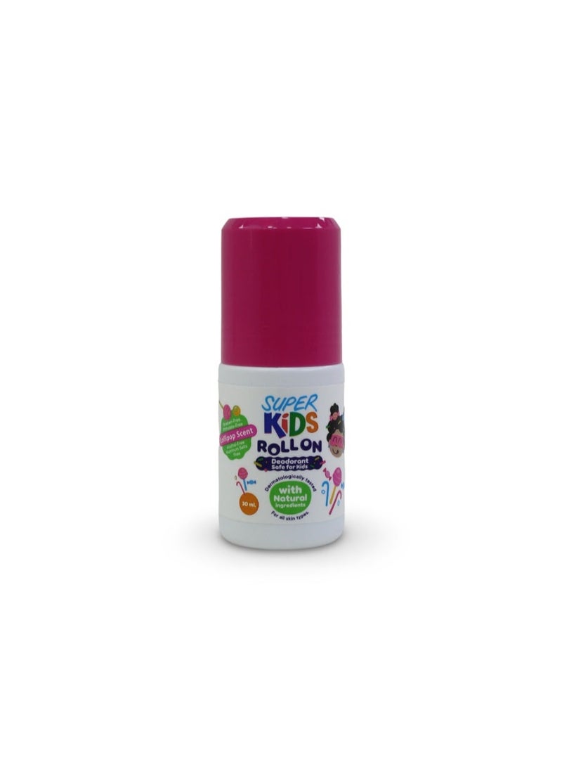 Super Kids Roll-On Deodorant Lollipop Scent 30ml - Image 1