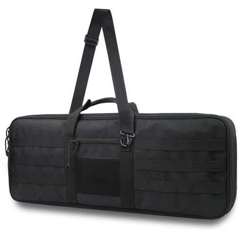 XTACER Tactical Bow Case MOLLE Recurve Takedown Bow Case Fully Padded Case (Black) - Image 1