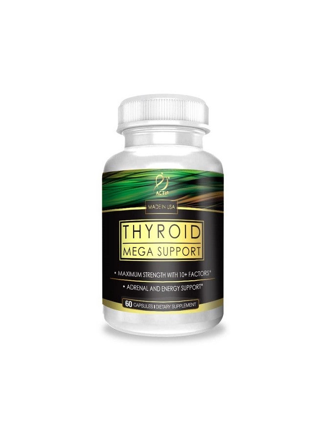 ACTIF Thyroid Mega Support Maximum Strength With 10+ Thyroid Factors Supports Energy Metabolism Adrenal Fatigue & Stress Response Non Gmo 1 Month Supply Made In Usa - Image 5