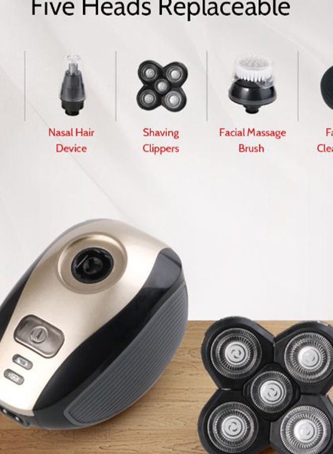 نيبمينينت ماكينة حلاقة الشعر الكهربائية مزودة بعدد 5 رؤوس أسود/ ذهبي/ رمادي - Image 2