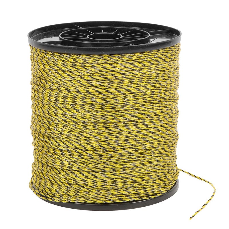Globally spread simple design WFLNHB Electric Fence Polywire 3500 Feet 1067 Meters, 6 Stainless Steel Strands, 1/8" Diameter Portable Fencing Wire, Yellow and Black Wear resistant - Image 1