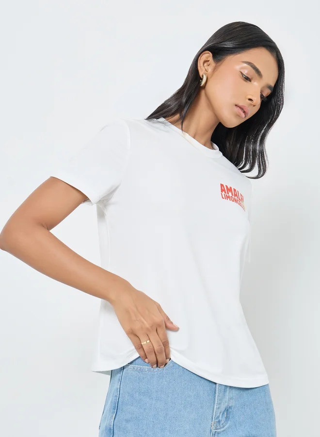 Take Two Take Two Women White Graphic Print T-Shirt