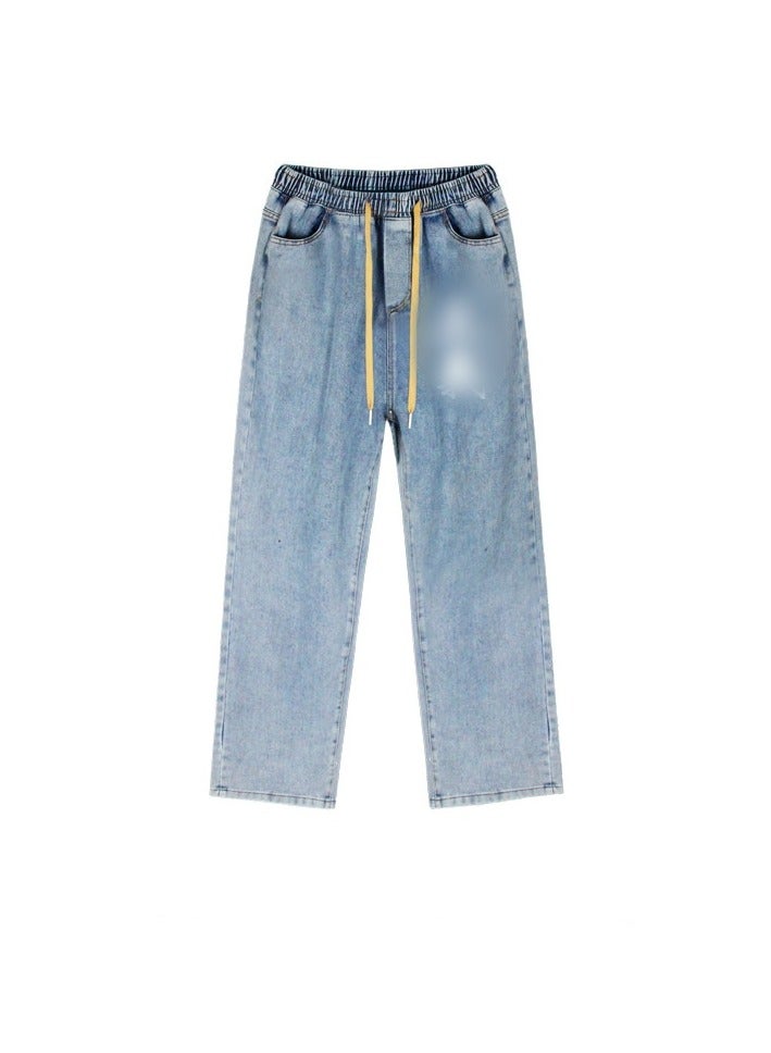 KUYING New One Piece Wide Leg Casual Jeans - Image 1