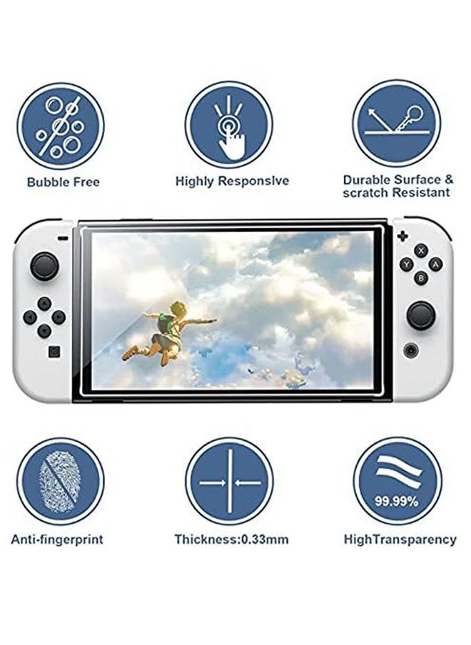 Generic (3 PCS)Compatible with Nintendo Switch OLED Model Screen Protector 7-Inch 2021 Release Tempered Glass Film Anti-scratch  - Image 4