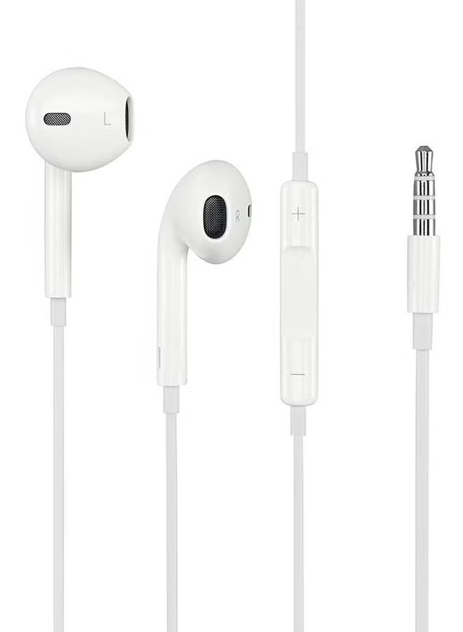 In-Ear Wired Earphones With Remote White