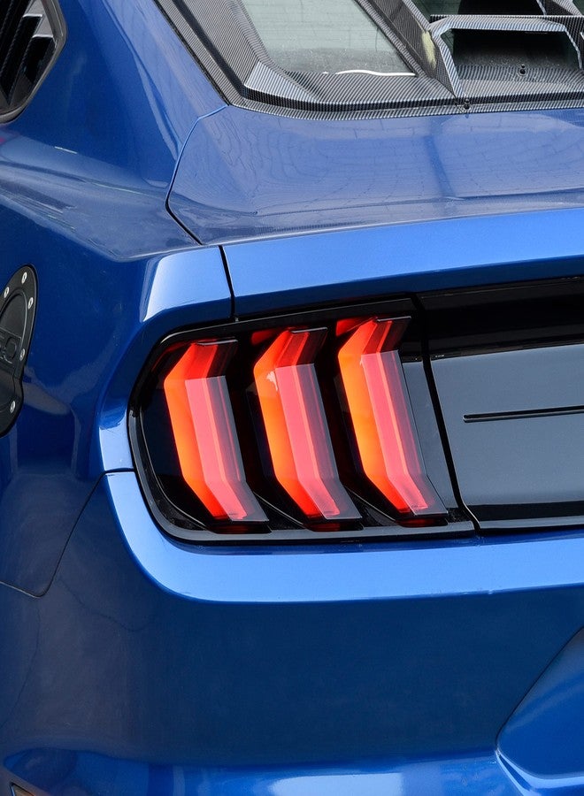 POKIAUTO غطاء مصباح خلفي من بوكي أوتو لسيارة موستانج جي تي موديلات 2018-2022، غطاء حماية لمصباح الإضاءة الخلفية لسيارة فورد موستانج موديلات 2018-2022، 6 قطع، لون أسود دخاني - Image 5
