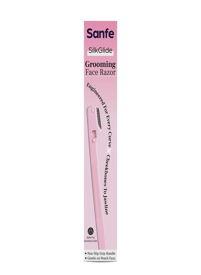 Sanfe SilkGlide Grooming Face Razor for Women - Pack of 1 | Ideal for Eyebrow Shaping, Upper Lip and Peach Fuzz Removal | Beginner Friendly | Disposable Razor | Suitable for All Skin Types - Image 1