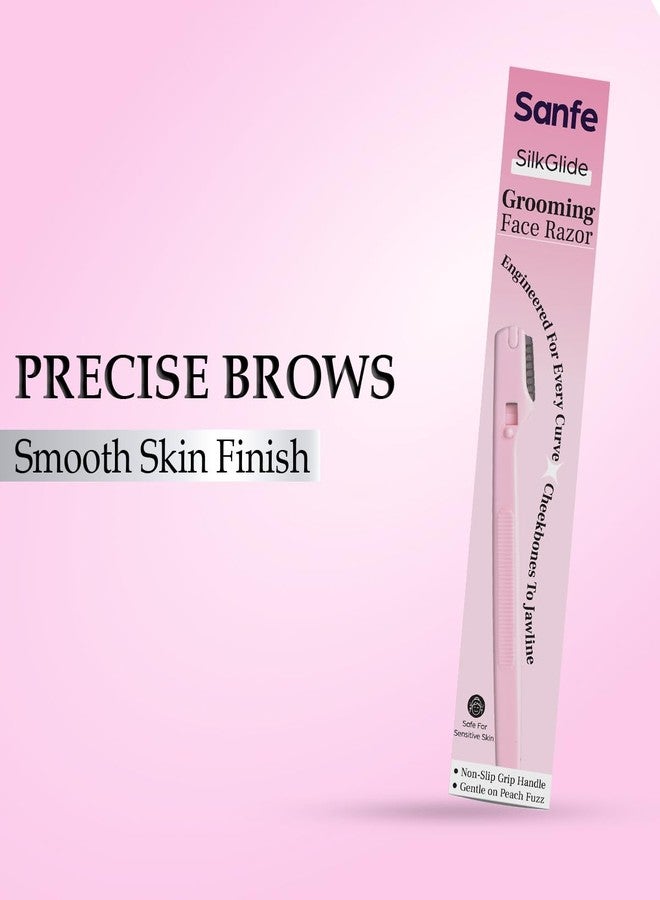Sanfe SilkGlide Grooming Face Razor for Women - Pack of 1 | Ideal for Eyebrow Shaping, Upper Lip and Peach Fuzz Removal | Beginner Friendly | Disposable Razor | Suitable for All Skin Types - Image 2